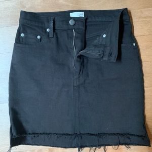 Wilfred Free black denim high waisted mini skirt